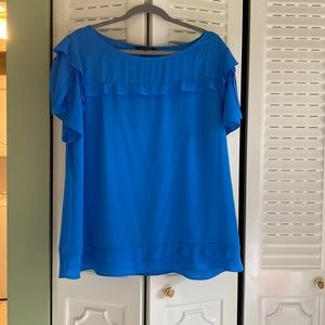 Banana Republic Harbor blue layered chiffon top size XL